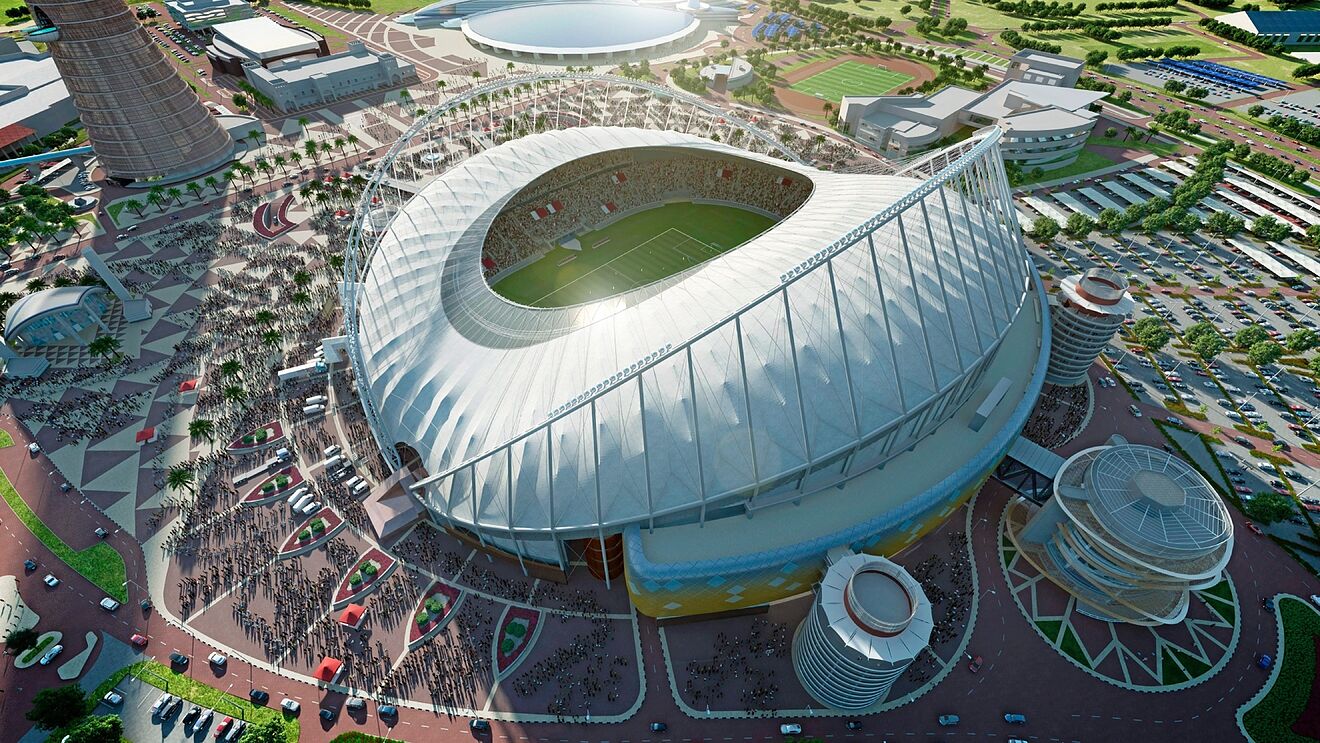 "Zaha Hadid" uno de los estadios que serán utilizados en el mundial de este 2022.